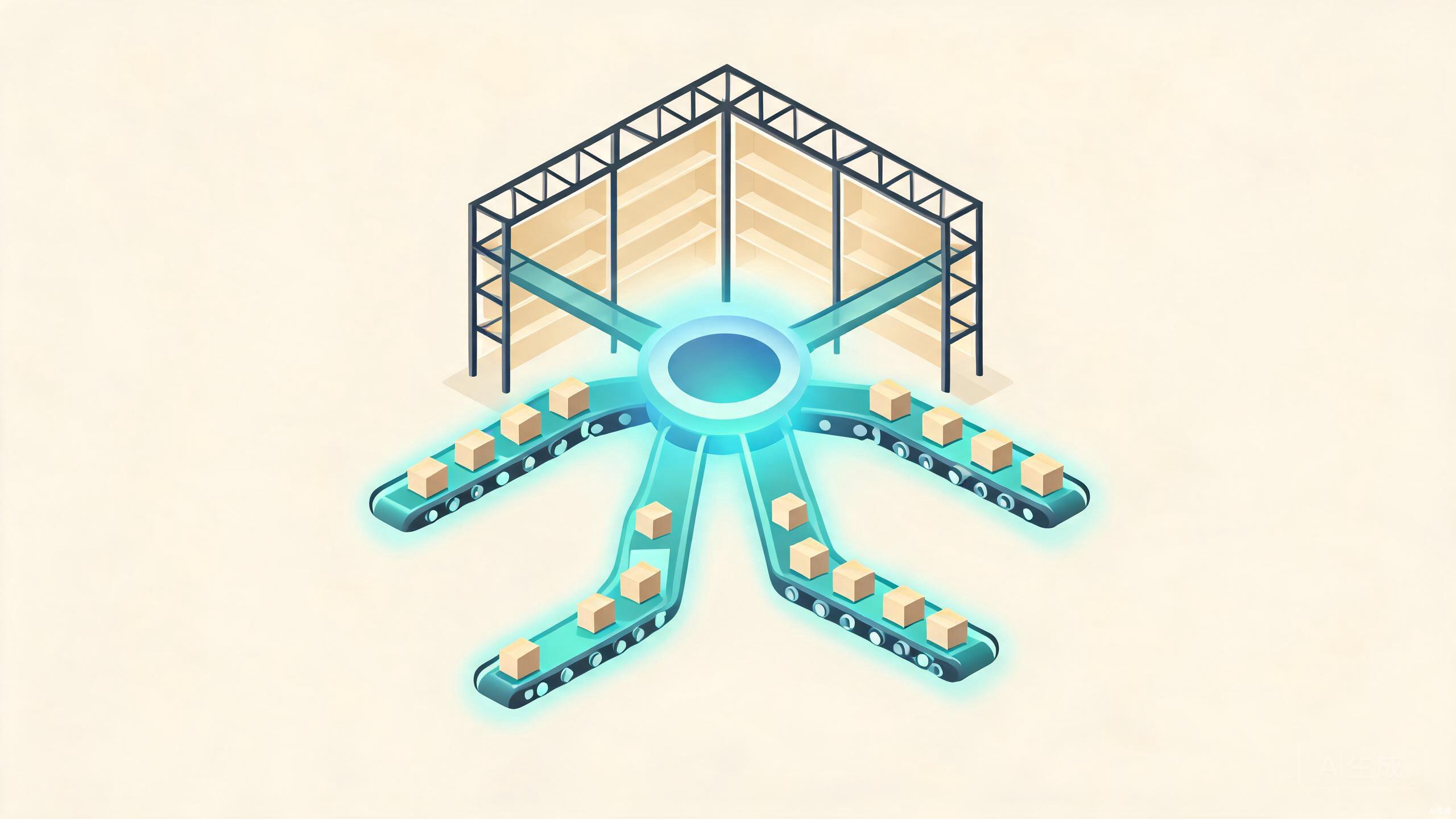 Bluefin Logistics — warehouse routes converging on a hub