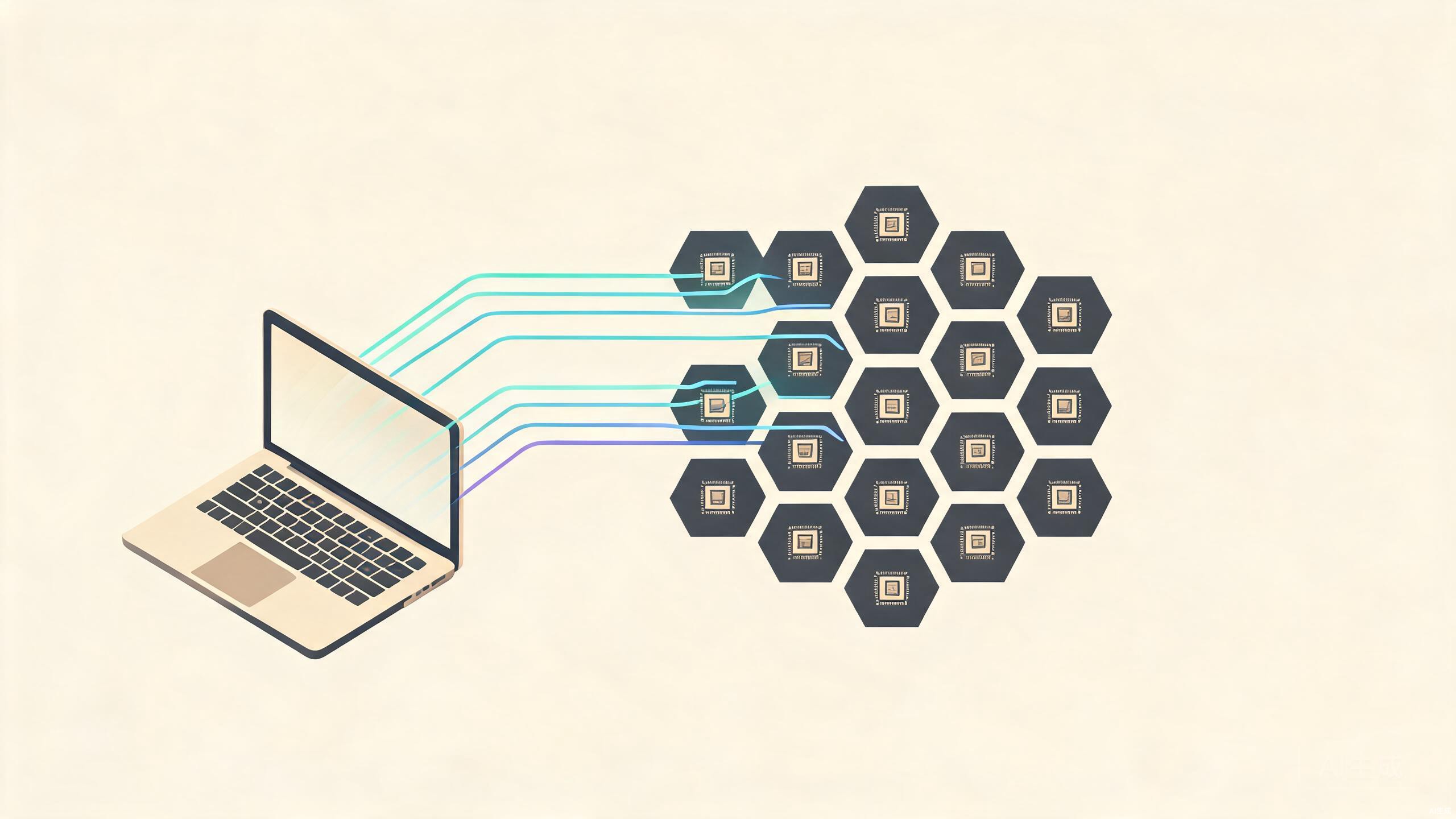 Instacart — hexagonal compute clusters with private laptop lines